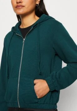 Even&Odd Zip-Up Sweatshirt - Evergreen -FOREVER 21 7fdb637327b24c07805f8475f29113c4