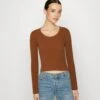 Even&Odd Flared Sleeve - Jumper - Brown -FOREVER 21 807bf4f13da044bdb140411bb2f41d09