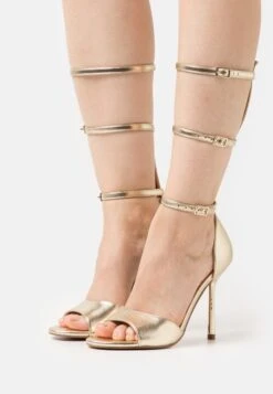 Even&Odd Ankle Cuff Sandals - Gold