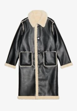 Even&Odd Classic Coat - Off-white/black -FOREVER 21 816080c924f343fe92c345dcbbcb7b51