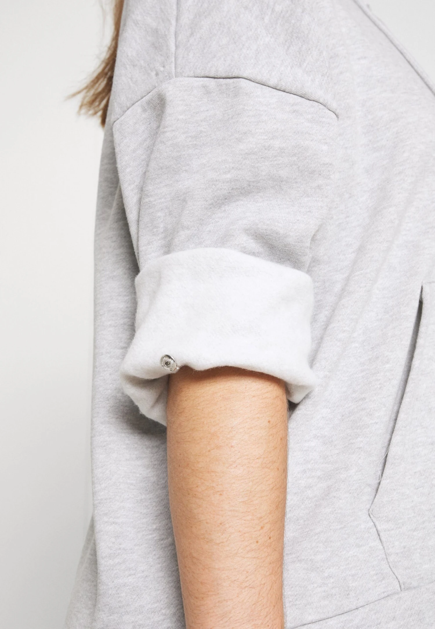 Even&Odd Zip-Up Sweatshirt - Mottled Grey 8 Even&Odd Zip-Up Sweatshirt - Mottled Grey - Image 6