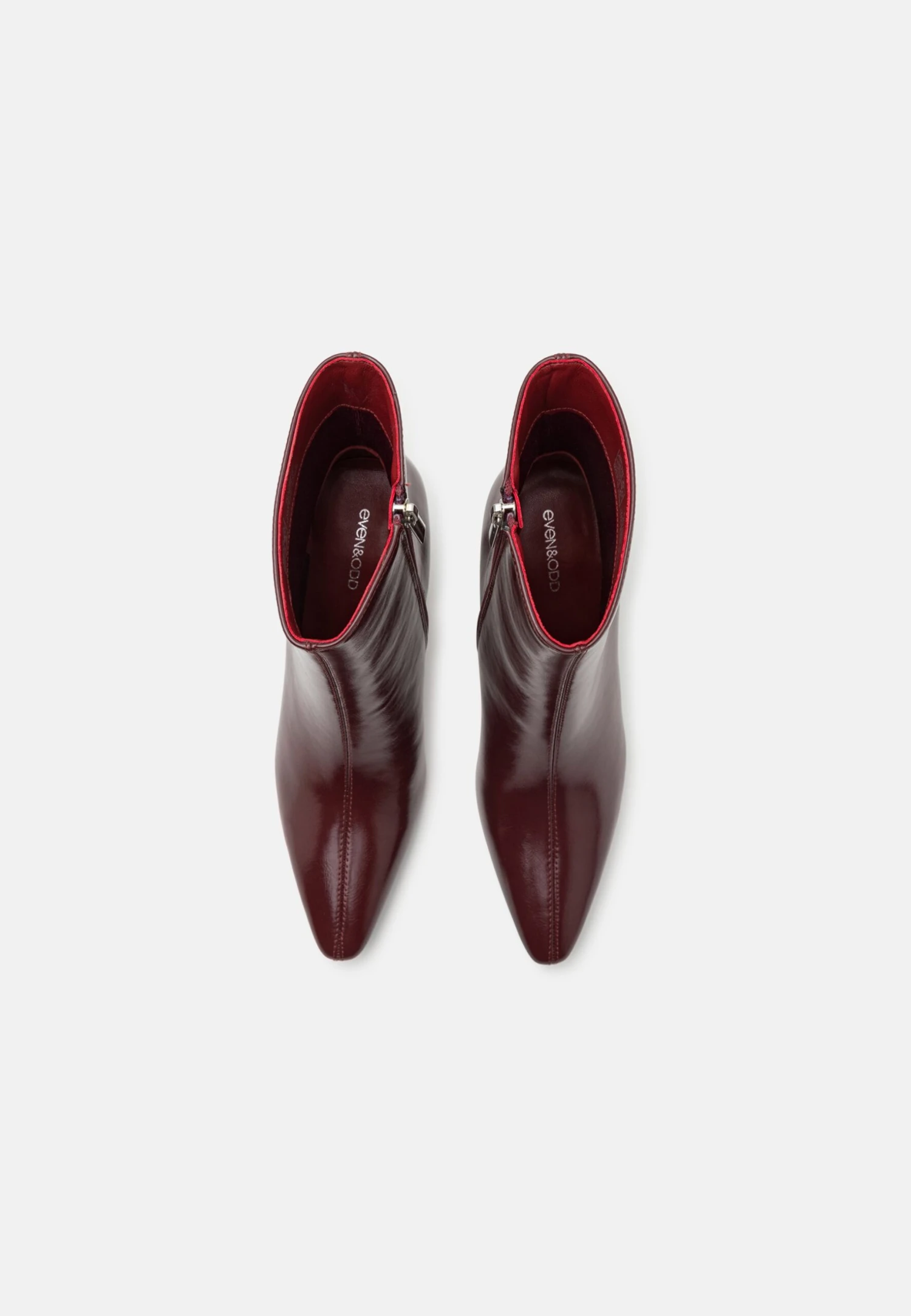 High Heeled Ankle Boots - Dark Red 7 High Heeled Ankle Boots - Dark Red - Image 5