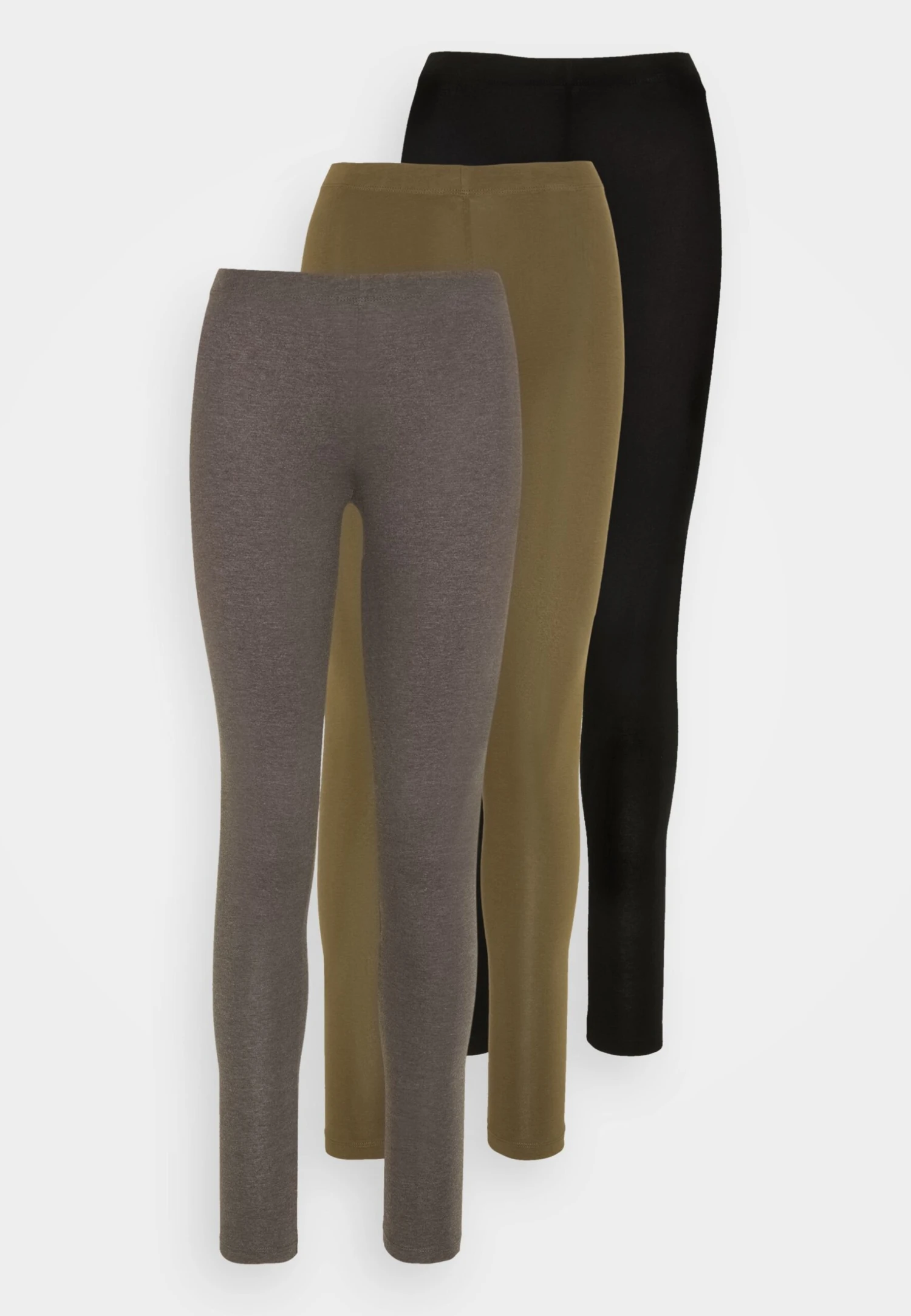 Even&Odd 3 Pack - Leggings - Trousers - Black/Khaki/Mottled Dark Grey 9 Even&Odd 3 Pack - Leggings - Trousers - Black/Khaki/Mottled Dark Grey - Image 7