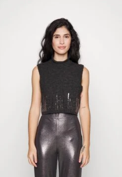 Trousers - Black/Silver -FOREVER 21 871243180f4e430189695c22f4ce35ee