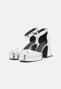 Even&Odd Platform Heels - Silver-Coloured -FOREVER 21 87394a7ce1ee47ab961d0b22aeb27853