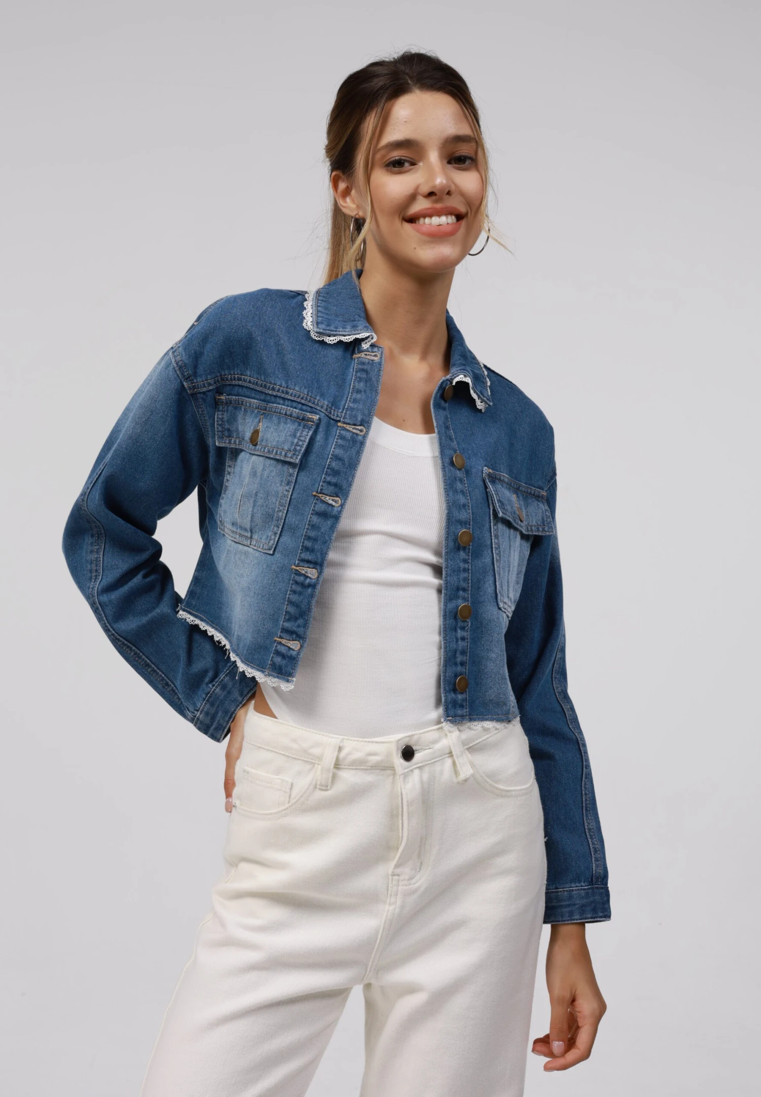 Even&Odd Denim Jacket - Mid Blue Wash 3 Even&Odd Denim Jacket - Mid Blue Wash