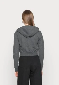 Even&Odd Zip-Up Sweatshirt - Mottled Dark Grey -FOREVER 21 8997b0ec9b0b43358b35685a30ea92b6