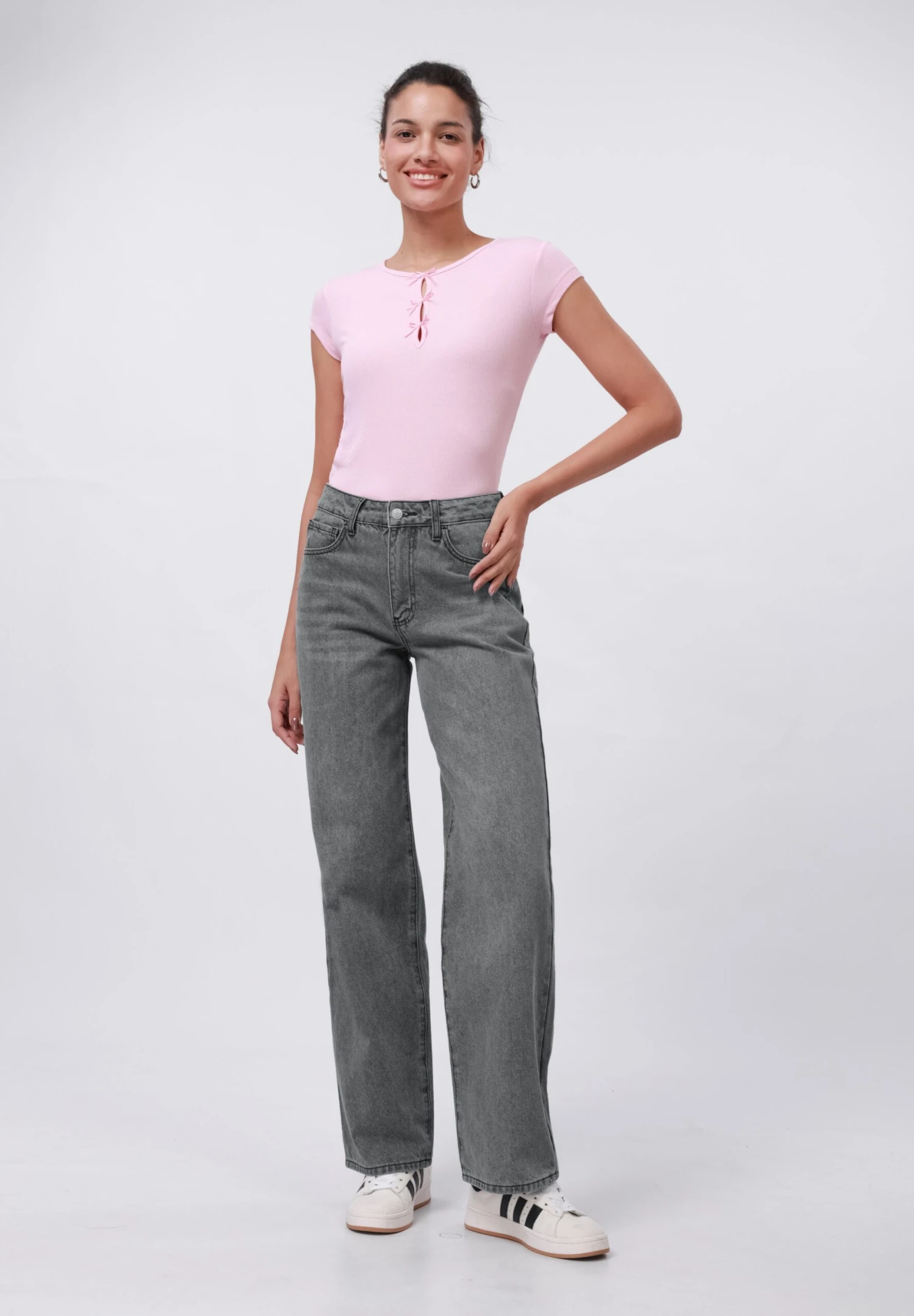 Relaxed Fit Jeans - Grey Denim 4 Relaxed Fit Jeans - Grey Denim - Image 2