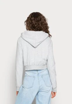 Even&Odd Zip-Up Sweatshirt - Mottled Light Grey -FOREVER 21 8f6191ca7f4f4aab9f8707ada9ee7361