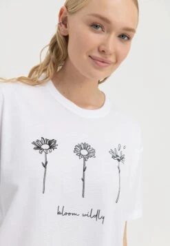Print T-Shirt - White -FOREVER 21 93427a54a4af449684c82dbe0f1ec10c