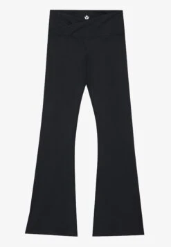 FLARED MID RISE LEGGINGS WITH OVERLAP V-WAISTBAND - Leggings - Dark Blue -FOREVER 21 95d4239cfc3f4d5a9bf215ad5f42d0ed