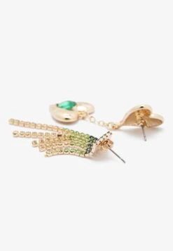 Even&Odd 2 PACK - Earrings - Gold-coloured/green -FOREVER 21 9956cbd468bc43dc8622a7794089e0be