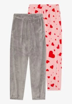 Even&Odd PLUSH 2 PACK LOUNGE PANTS - Pyjama Bottoms - Pink/ Grey -FOREVER 21 9a3a889322ed487c9a7f611219364848