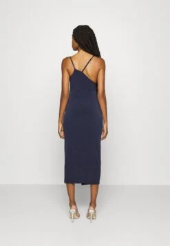 Even&Odd Circ Asymmetric Neckline Slit Dress- Cocktail Dress / Party Dress - 503 - Dark Blue -FOREVER 21 9c0bbac89c804361990362c98f625ea8