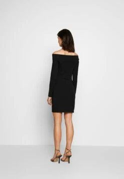 Even&Odd Basic - Off-Shoulder Mini Long Sleeves Dress - Shift Dress - Black -FOREVER 21 9fd4868d0a794767b08a7f7f86ed5a48