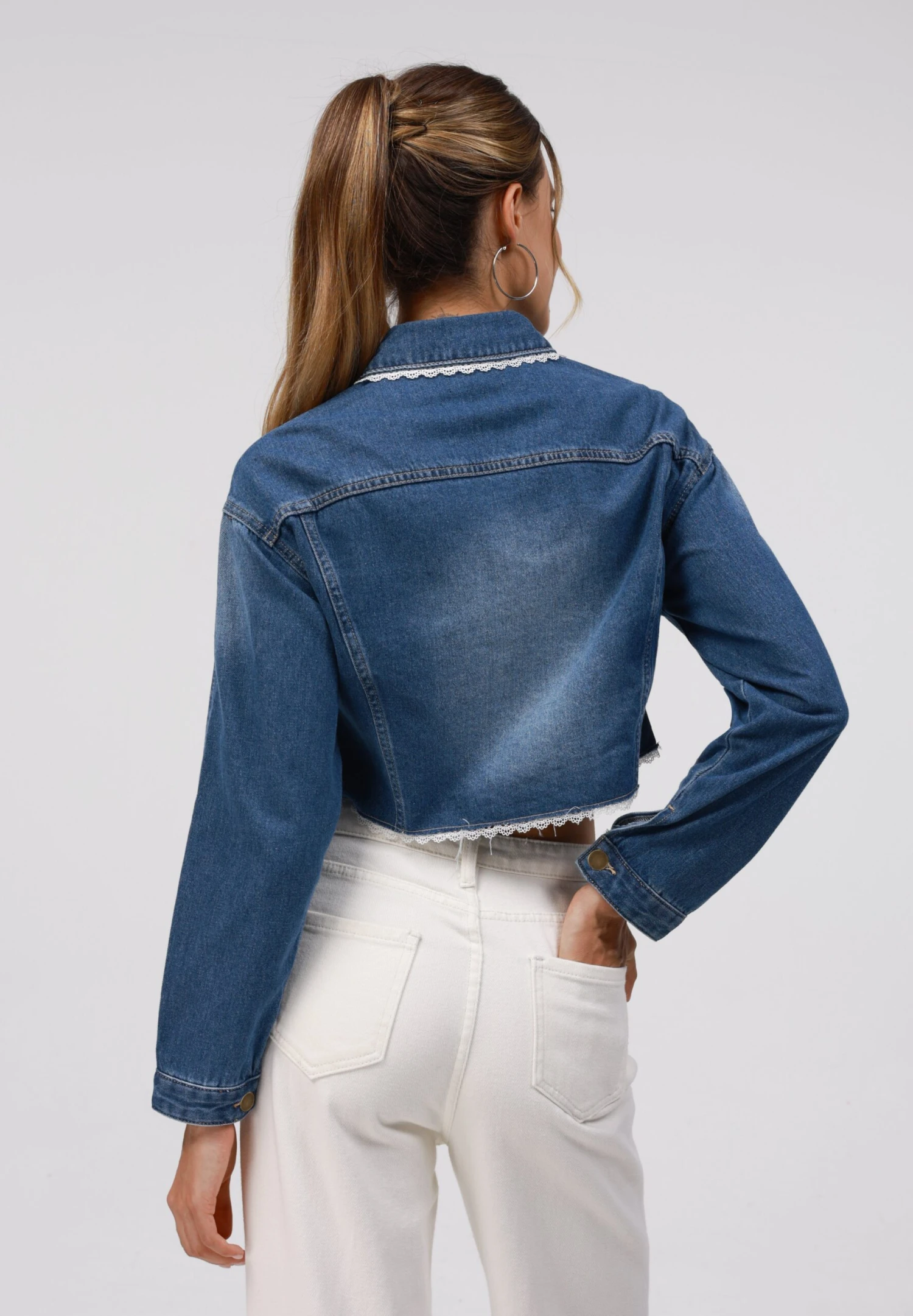 Even&Odd Denim Jacket - Mid Blue Wash 5 Even&Odd Denim Jacket - Mid Blue Wash - Image 3