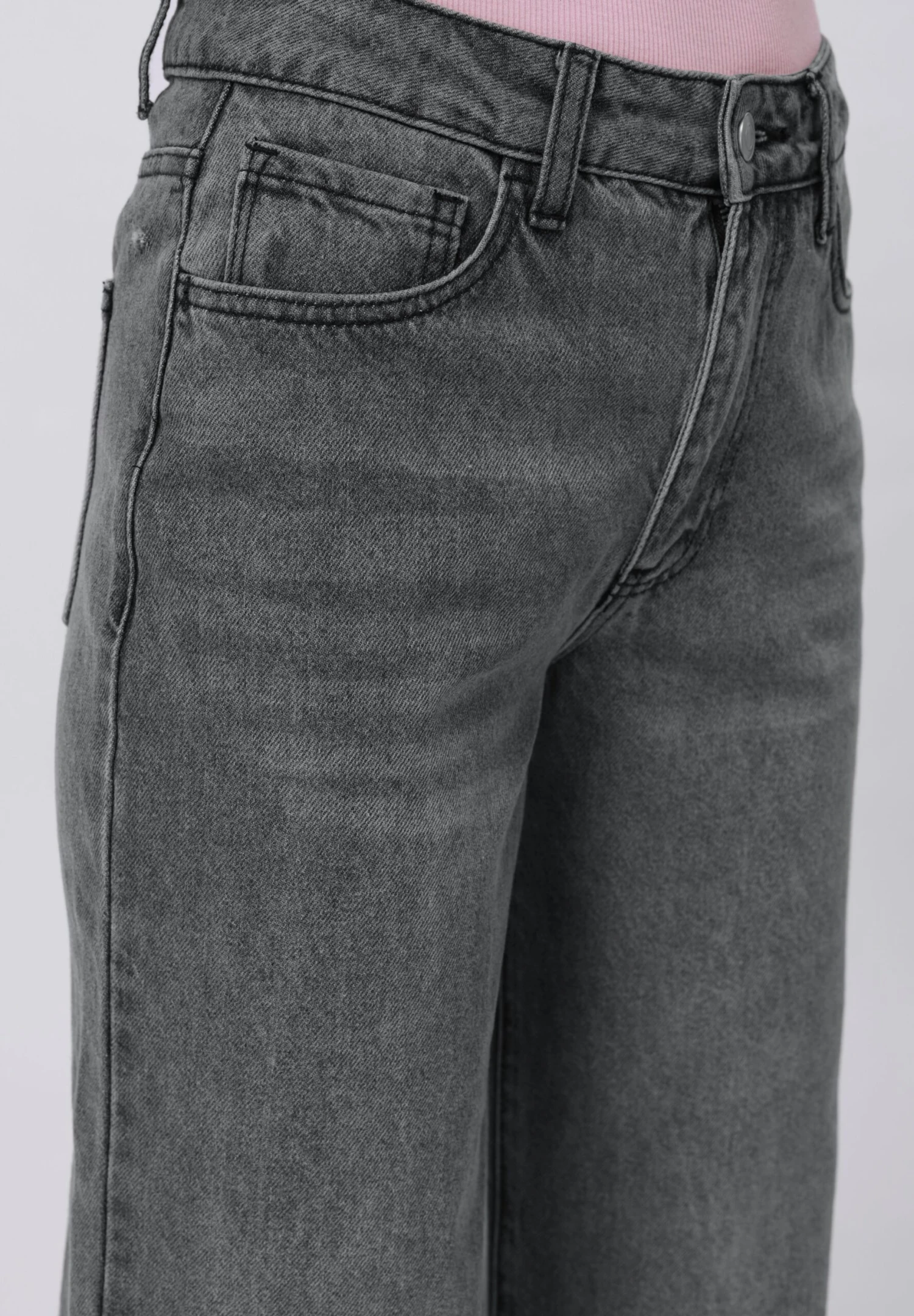 Relaxed Fit Jeans - Grey Denim 8 Relaxed Fit Jeans - Grey Denim - Image 6