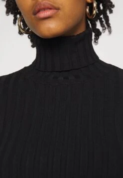 Even&Odd Rollkragen Bodycon Ripp Midi Strickkleid - Shift Dress - Black -FOREVER 21 a8d7be3763f9437d9b815dad9827cbac