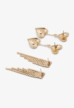 Even&Odd 2 PACK - Earrings - Gold-coloured/green -FOREVER 21 aac93c84cf06414a933bbebd3bf15453