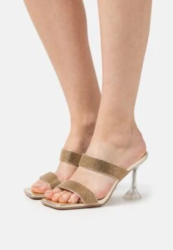 Even&Odd Heeled Mules - Gold