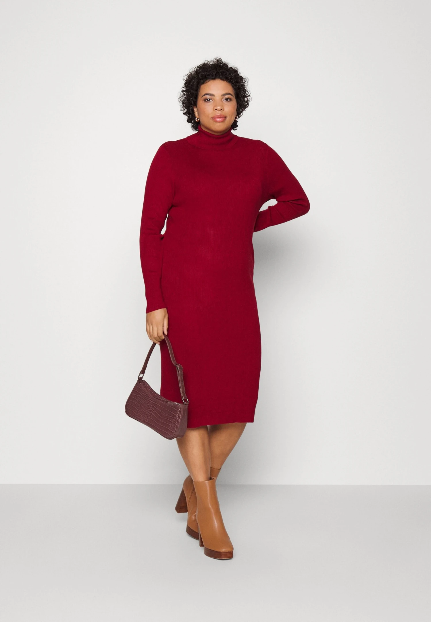 Jumper Dress - Bordeaux 4 Jumper Dress - Bordeaux - Image 2