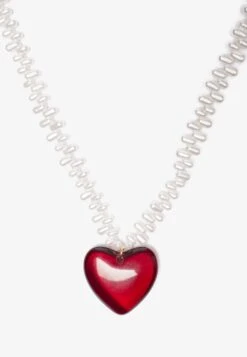 Even&Odd Necklace - White/red -FOREVER 21 b31bc2b9fd514bce8b54ae810ae58b6f