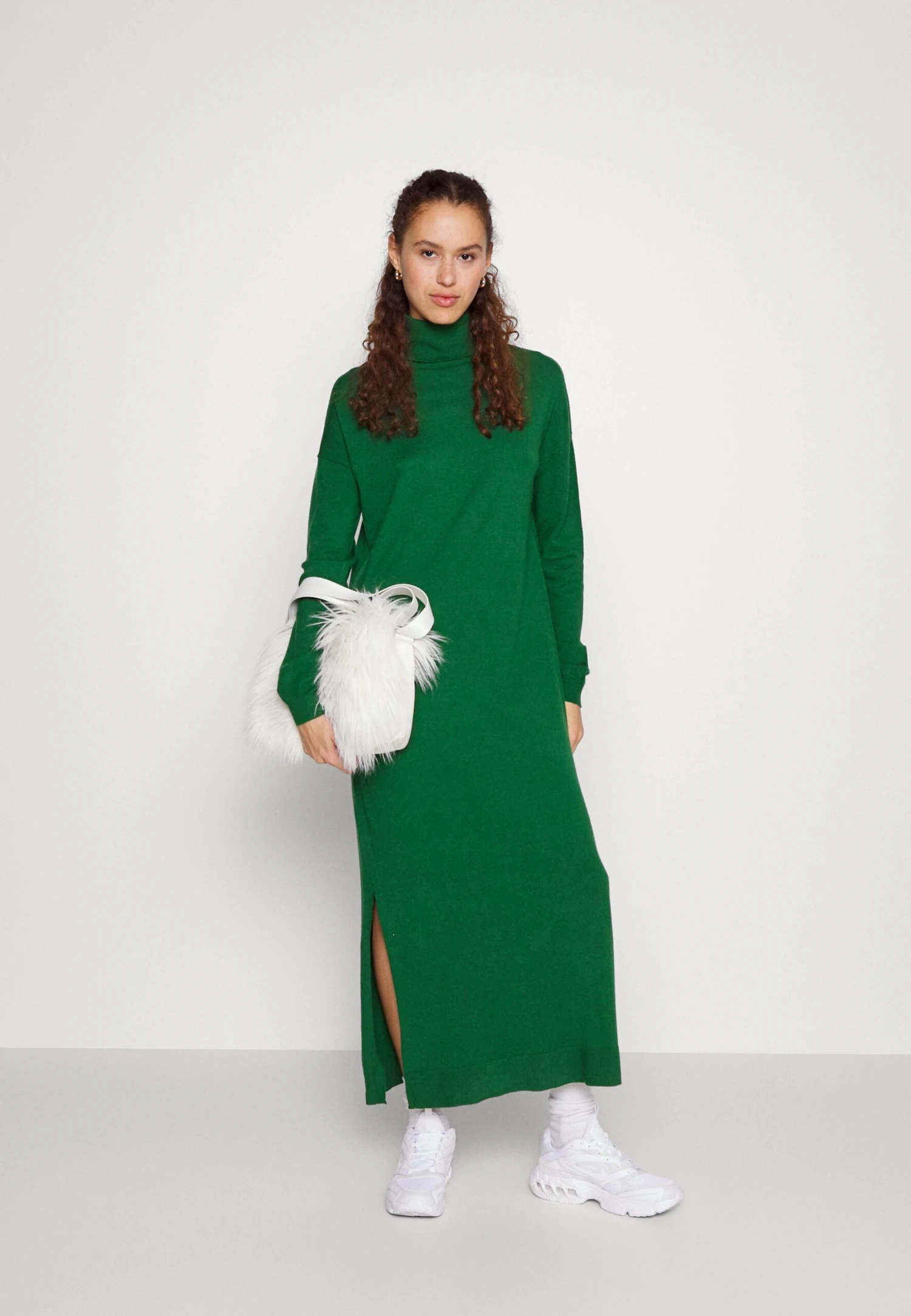 Even&Odd Rollkragen Basic Maxi Strickkleid - Maxi Dress -Green 4 Even&Odd Rollkragen Basic Maxi Strickkleid - Maxi Dress -Green - Image 2