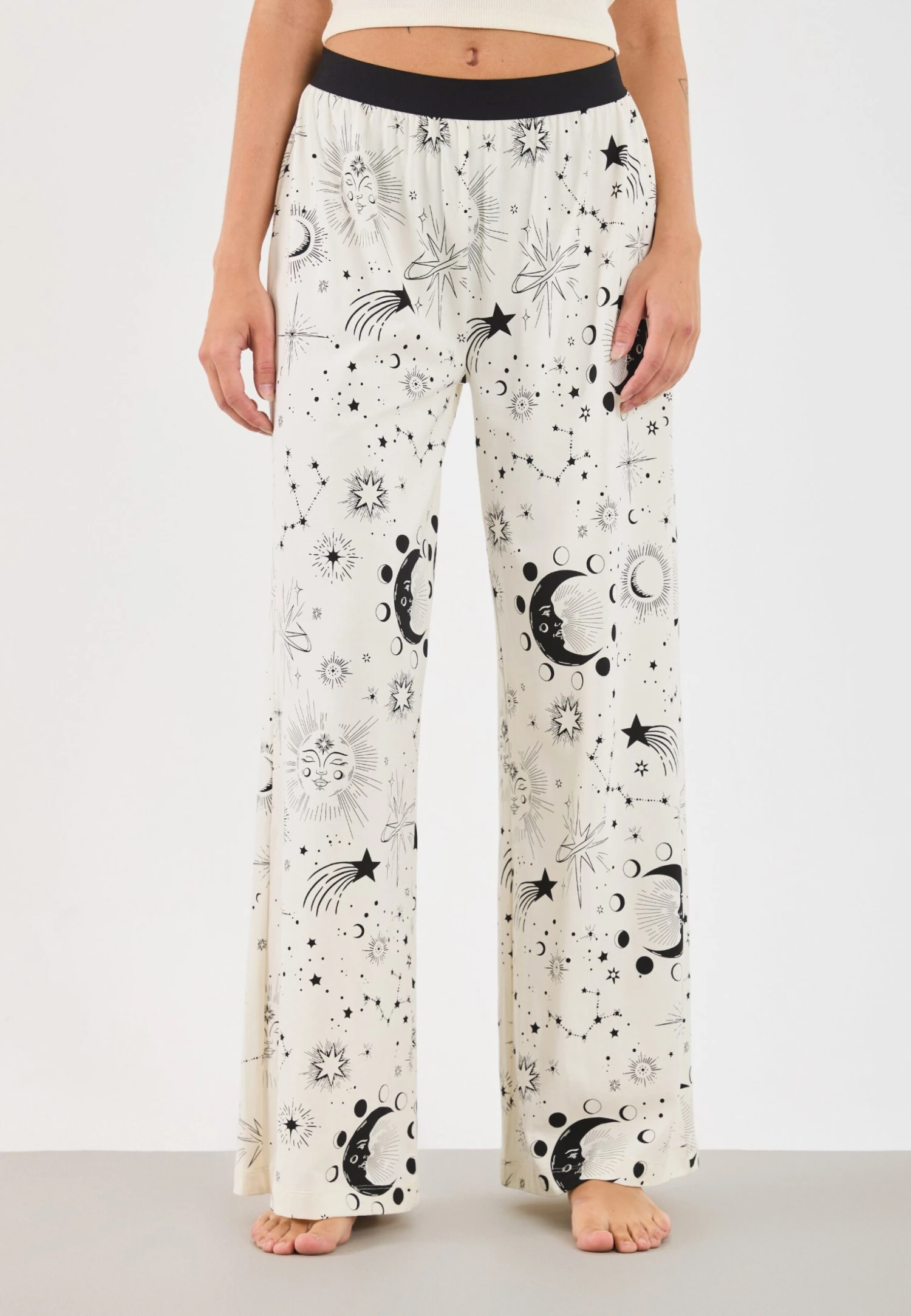 Even&Odd 2 PACK - Pyjama Bottoms - Black/ Beige 3 Even&Odd 2 PACK - Pyjama Bottoms - Black/ Beige