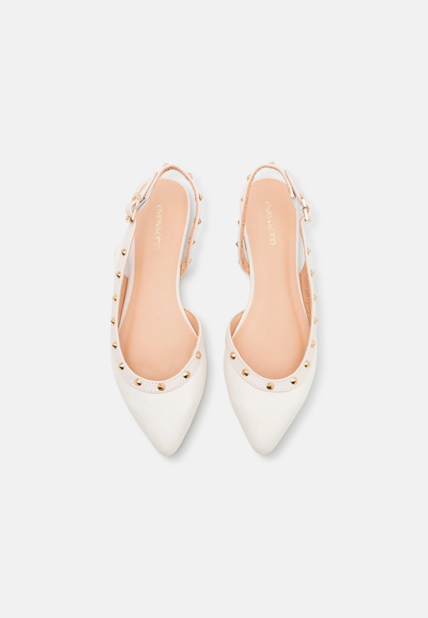 Even&Odd Slingback Ballet Pumps - White 10 Even&Odd Slingback Ballet Pumps - White - Image 8