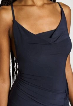 Even&Odd Circ Asymmetric Neckline Slit Dress- Cocktail Dress / Party Dress - 503 - Dark Blue -FOREVER 21 bbde75f1fd644938865f27be8bb1f456