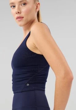 ESSENTIAL QUICK DRY CROPPED FITTED SLEEVELESS TOP - Top - Dark Blue