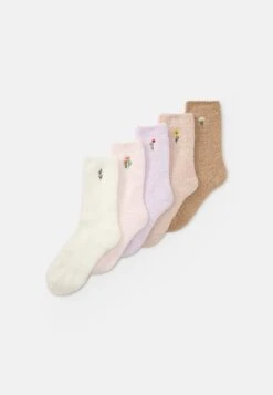 Even&Odd 5 PACK - Socks - Lilac/white/beige
