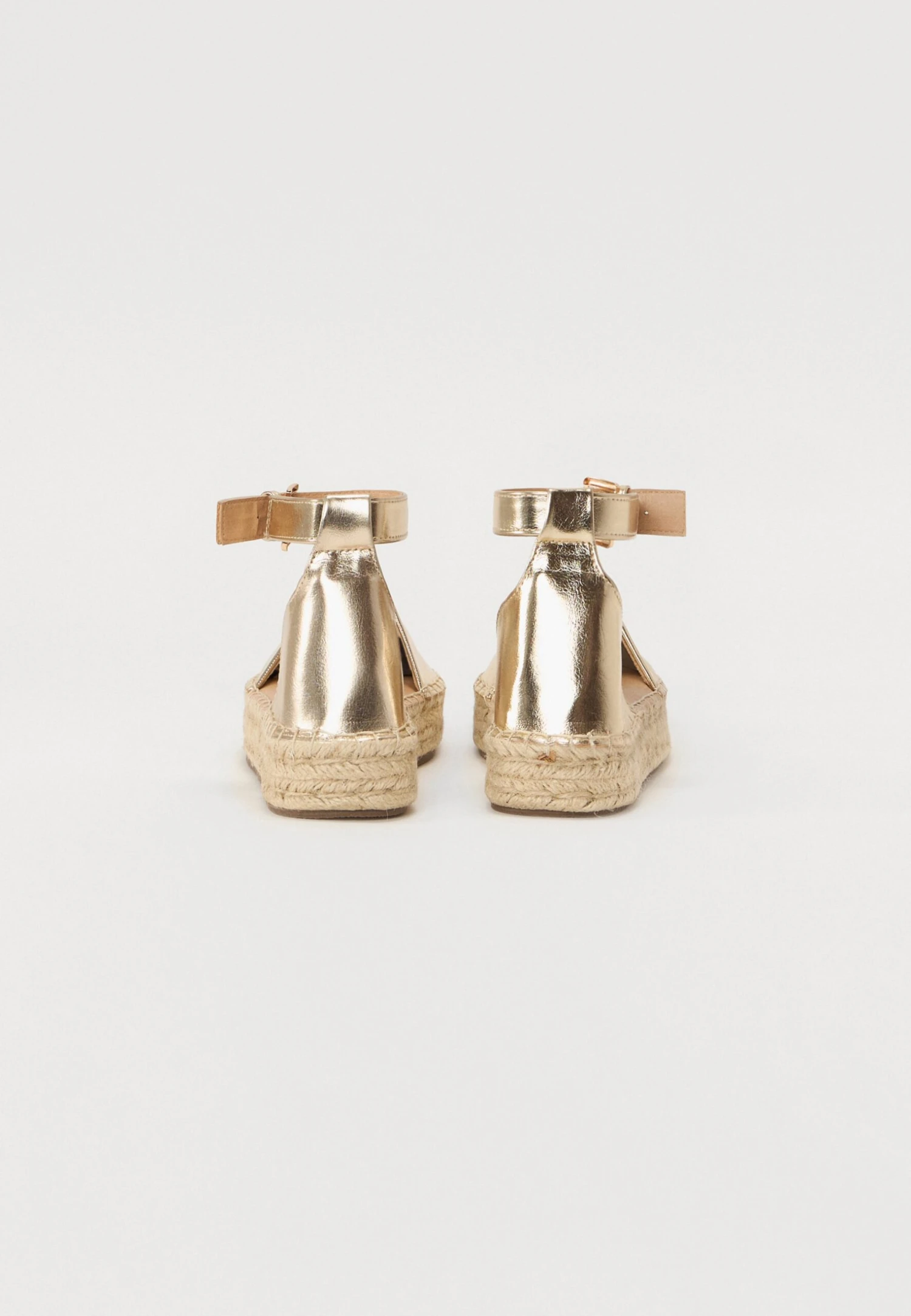 Even&Odd Ankle Strap Ballet Pumps - Gold Coloured 5 Even&Odd Ankle Strap Ballet Pumps - Gold Coloured - Image 3