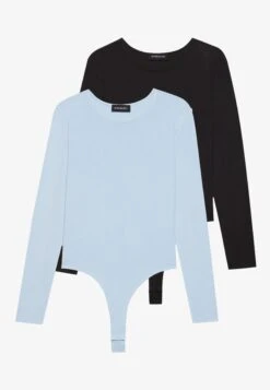 Even&Odd 2 PACK - Long Sleeved Top - Light Pink/black -FOREVER 21 c7890efe29ab44fcacc4fba93e38e887