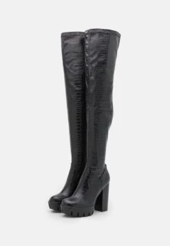 Even&Odd Over-The-Knee Boots - Black 10 Even&Odd Over-The-Knee Boots - Black -FOREVER 21 cf4068de29fe450d948e54a05d827da1