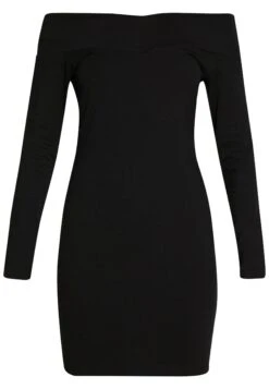 Even&Odd Basic - Off-Shoulder Mini Long Sleeves Dress - Shift Dress - Black -FOREVER 21 d27d7ed4551944c9befacf1eb5758665