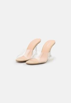 Even&Odd Heeled Mules - Transparent -FOREVER 21 d741de7d4c944c97a00a100180460e3b