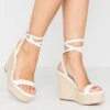 Even&Odd High Heeled Sandals - White -FOREVER 21 d74fb6113bde4b4c9b420add79d9b68d