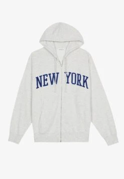 Even&Odd Zip-up Sweatshirt - Mottled Light Grey -FOREVER 21 d7c2620a3bcd4fe3a40d389cbdff6322