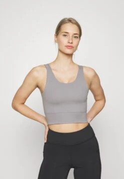 Medium Support Sports Bra - Grey -FOREVER 21 d8e1535bbc9244baa1cea8eb148834de