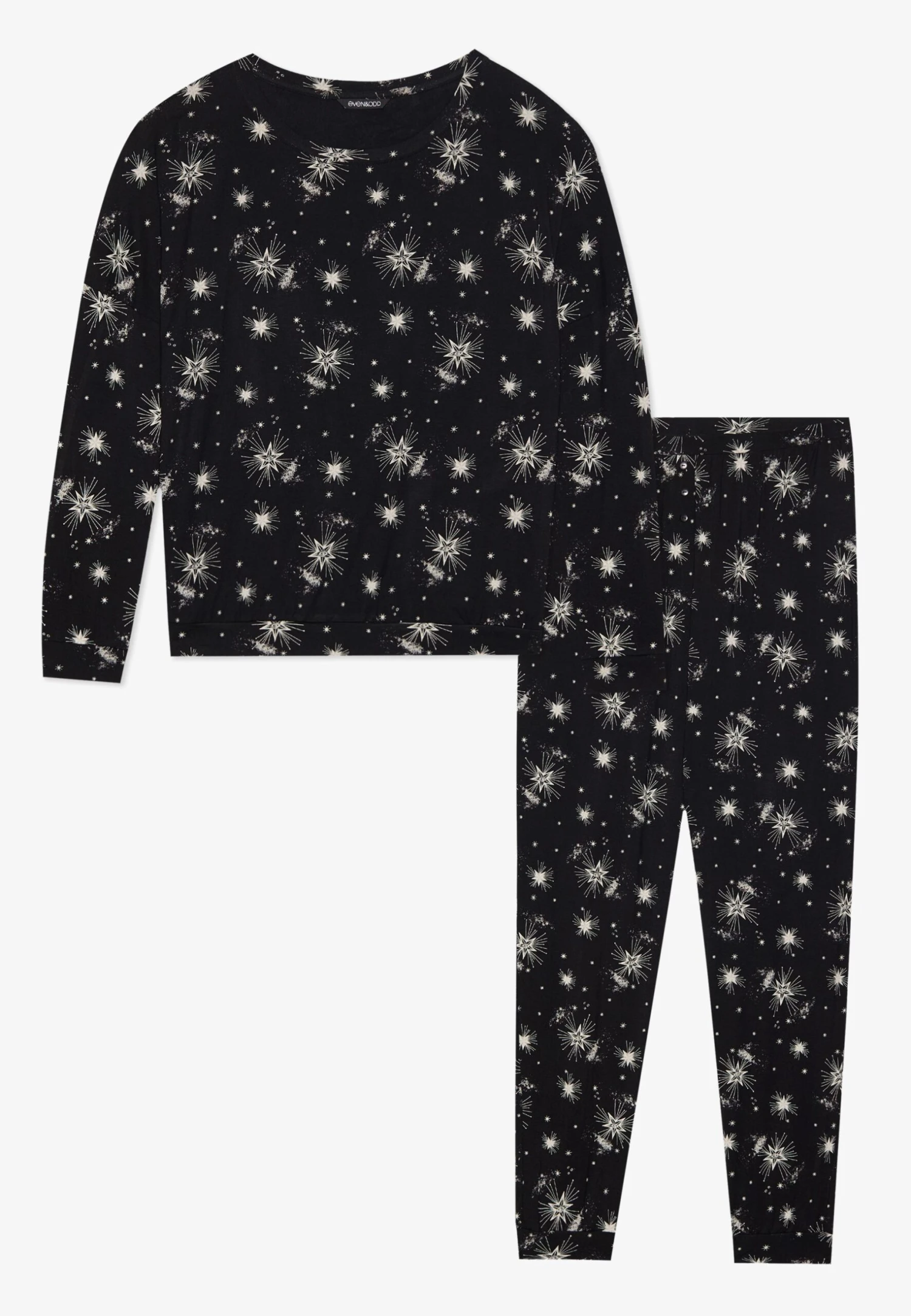 Even&Odd SET - Pyjama Set - Black 6 Even&Odd SET - Pyjama Set - Black - Image 4