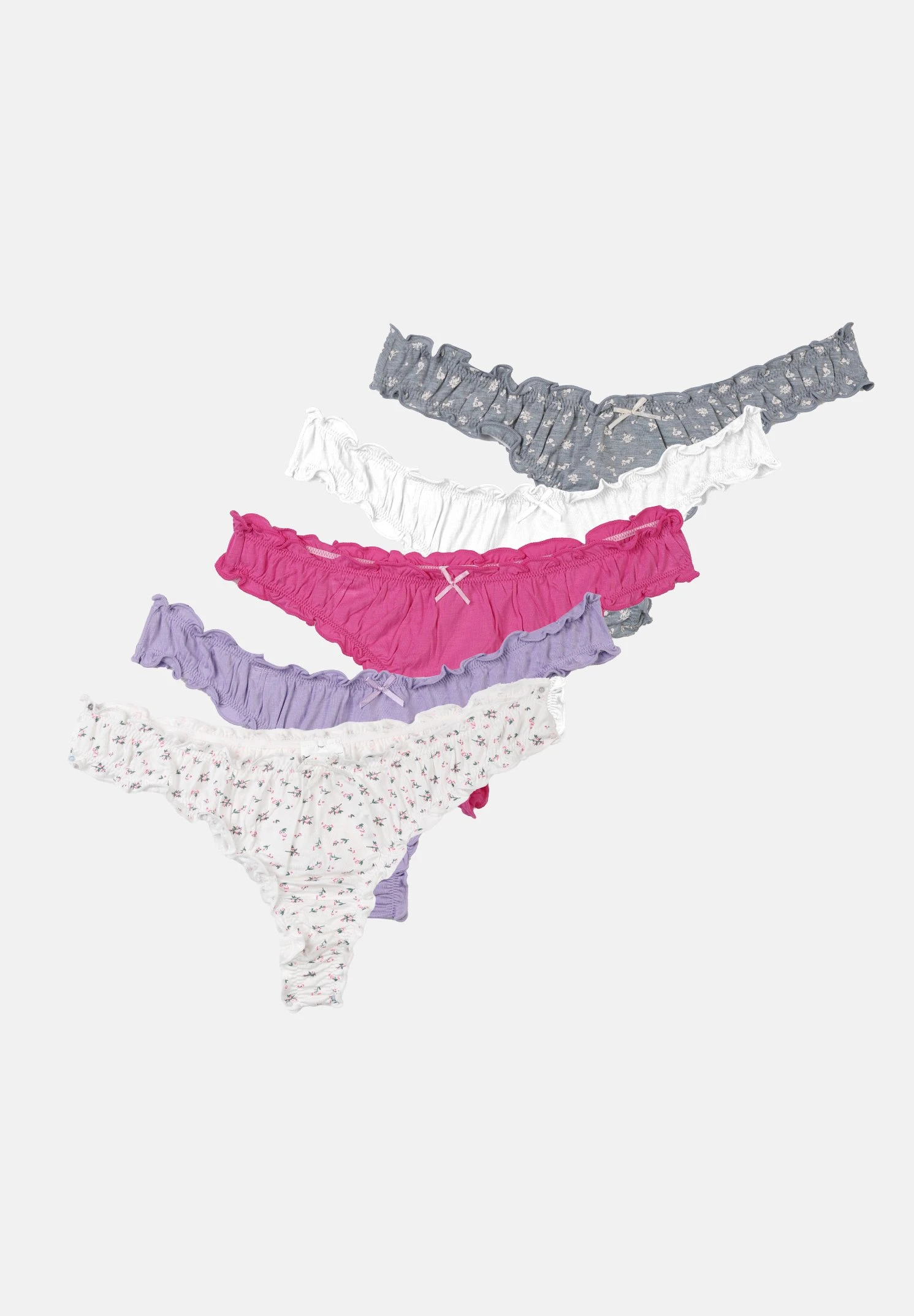 Even&Odd 5 PACK - Thong - Grey-blue/light Pink/white 11 Even&Odd 5 PACK - Thong - Grey-blue/light Pink/white - Image 9