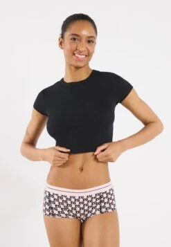 Even&Odd 3 PACK - Pants - Pink/black