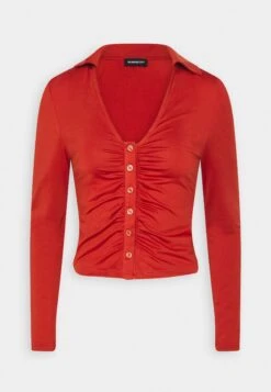 Even&Odd Button-Down Blouse - Red -FOREVER 21 ee004c594f9a439f99ca75f65c9dc590