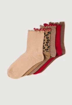 Even&Odd 5 PACK - Socks - Brown/red/black