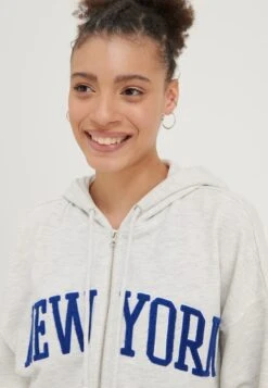 Even&Odd Zip-up Sweatshirt - Mottled Light Grey -FOREVER 21 f190b7d558b443c590e23480fdd6ab80