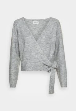 Cardigan - Mottled Light Grey