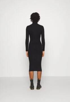 Even&Odd Rollkragen Bodycon Ripp Midi Strickkleid - Shift Dress - Black -FOREVER 21 f39e73fed22445c4923c7bafedf6ae33