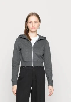 Even&Odd Zip-Up Sweatshirt - Mottled Dark Grey