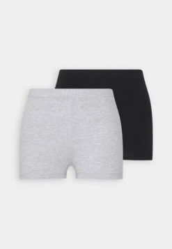 Even&Odd 2 Pack - Shorts - Black/Mottled Light Grey